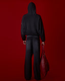 Drape Heavy Brushed Hooded Parka 600GSM — Black