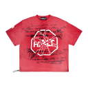 Shrapnel Boxy T-Shirt — Washed Red