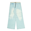 Swell Expandable Pleated Denim Pants — Bleached Blue