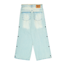 Swell Expandable Pleated Denim Pants — Bleached Blue