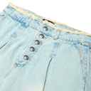 Swell Expandable Pleated Denim Pants — Bleached Blue