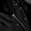 Drape Heavy Brushed Hooded Parka 600GSM — Black