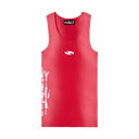 Scrawl Ribbed Tank Top — Red