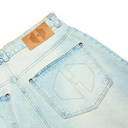 Swell Expandable Pleated Denim Pants — Bleached Blue