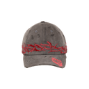 Thorns Cap — Washed Grey (Red Embroidery)