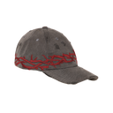Thorns Cap — Washed Grey (Red Embroidery)